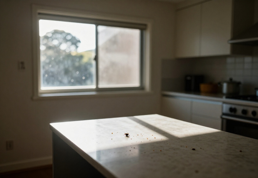 Rodent activity in a Huntingwood garage before pest control